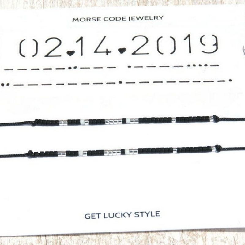 Morse Code Couples Bracelets by Get Lucky